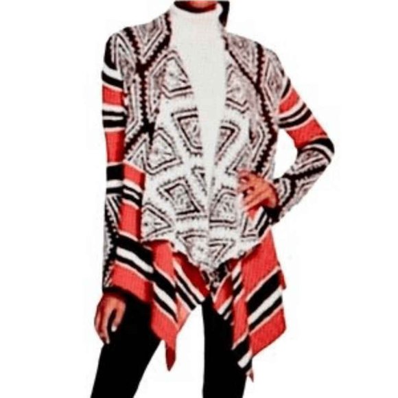Knox Rose✨ Waterfall Wrap Aztec Tribal Cardigan Size XS - Picture 2 of 10